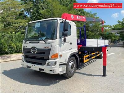 Xe tải Hino FG 8 tấn lắp cẩu Unic V630 6 tấn 5 khúc